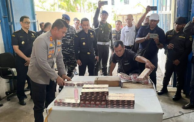 Kapolres Aceh Timur Hadiri Pemusnahan Barang Bukti di Kantor Bea Cukai Langsa