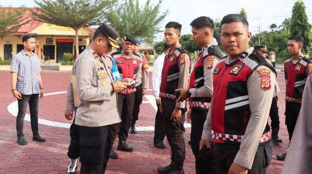 Pimpin Gaktibplin, Wakapolres Aceh Timur: “Sebagai Anggota Polri Harus Bisa Memberi Contoh Yang Baik Bagi Masyarakat”