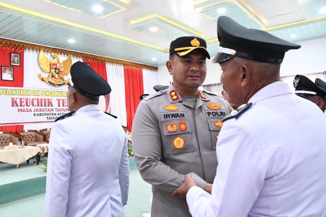 Kapolres Aceh Timur Harapkan Keucik Dapat Terus Bersinergi Dengan Polri