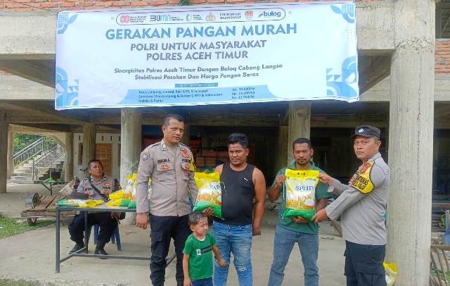 GPM Polres Aceh Timur Disambut Antusias Warga Peureulak Timur