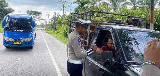 Hari Pertama Operasi Zebra Seulawah 2025, Polres Aceh Timur Beri Teguran pada 20 Pengendara