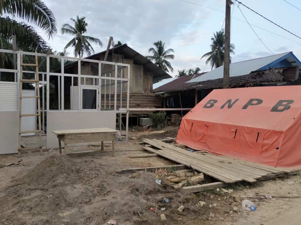 Pembangunan Huntara Korban Banjir di Aceh Timur Ditelantarkan
