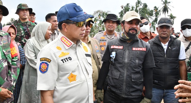 Kapolres Aceh Timur Dampingi Kunjungan Menteri Dalam Negeri di Pantee Bidari