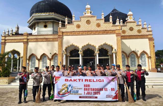 Bakti Religi Jadi Wujud Pengabdian Polres Aceh Timur di Hari Bhayangkara Ke-80