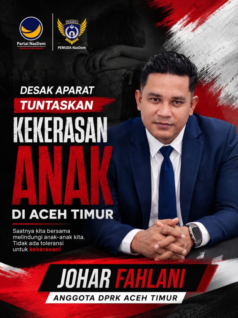 Soroti Kasus Kekerasan Anak di Idi Tunong, Johar Fahlani. Jangan Anggap Persoalan Biasa