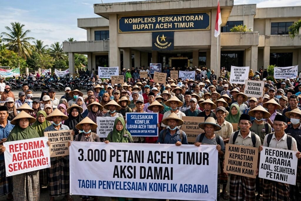 Besok, 3.000 Petani Aceh Timur Akan Gelar Aksi Damai Tagih Penyelesaian Konflik Agraria